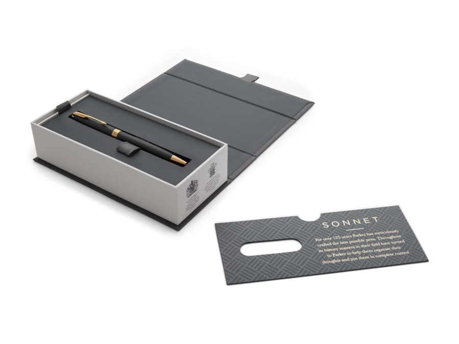 Химикалка Паркер Parker Royal Pen Sonnet Matte Black Lacquer GT