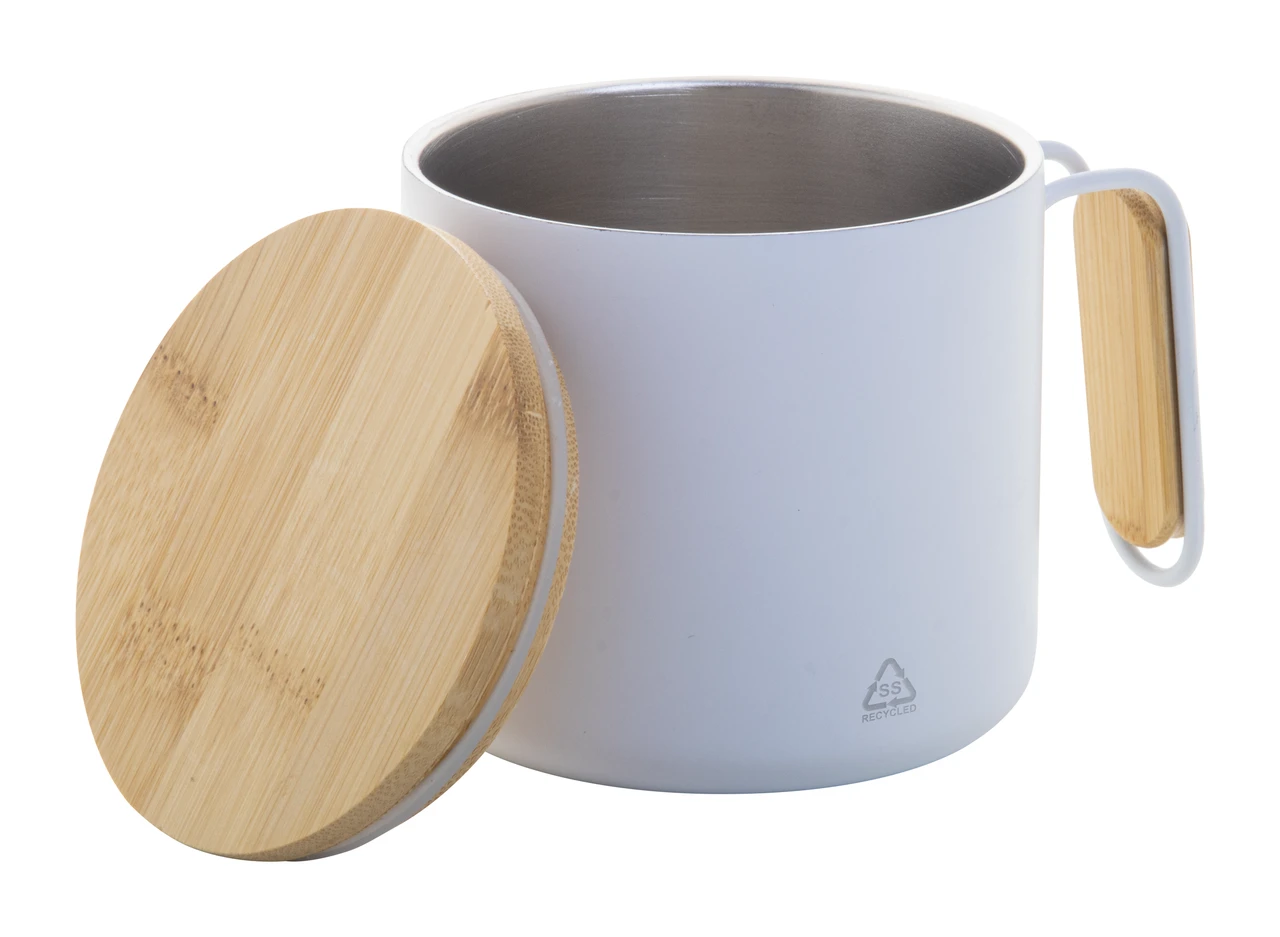 Стоманена термочаша с бамбуков капак 300 ml