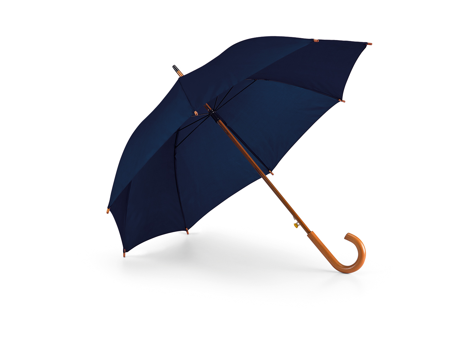 Автоматичен чадър с дървена дръжка